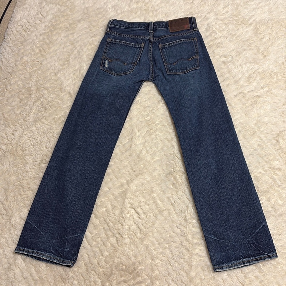 American Eagle Outfitters Men's Dark Wash Straight Jeans - Picture 6 of 7
